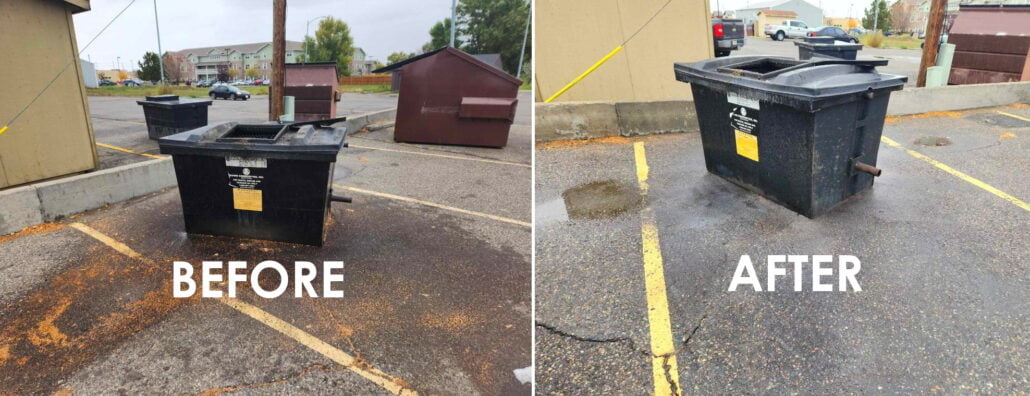 Dumpster pad cleaning service